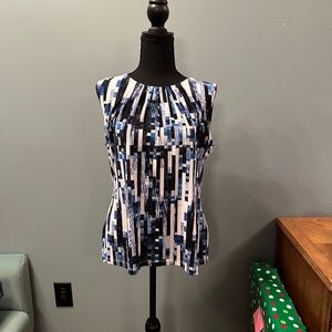 CALVIN KLEIN/chiseled pattern tank top